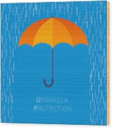 Umbrella Wood Print