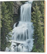 Undine Falls - Yellowstone National Park Wood Print