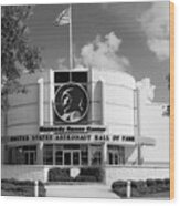 United States Astronaut Hall Of Fame Florida Bw Wood Print