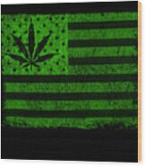 United States Of Cannabis Wood Print