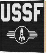 United States Space Force Ussf Wood Print
