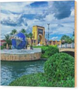 Universal Orlando Globe Ap01 Wood Print