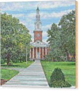 University Of Kentucky- Memorial Hall Wood Print