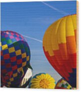 Up Up And Away Florida Hot Air Ballon Festival Wood Print