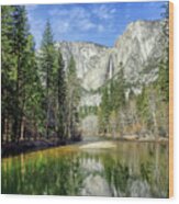 Upper Yosemite Falls Wood Print