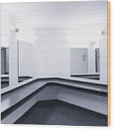 Urinals In Public Men's Washroom Wood Print