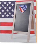 Usa Election Notice Board Wood Print