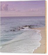 Usa, Florida, Palm Beach, Sunrise Over Beach Wood Print