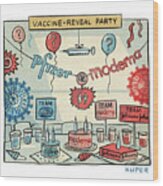 Vaccine Reveal Party Wood Print