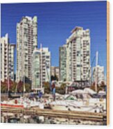 Vancouver British Columbia Canada Cityscape 4358 Wood Print