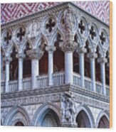 Venetian Palazzo Architectural Detail, Las Vegas Wood Print