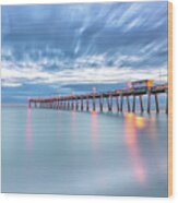 Venice Fishing Pier Wood Print