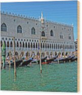 Venice - Gondolas Wood Print