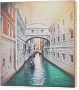 Venice Italy Bridge Of Sighs Wood Print