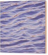 Periwinkle Blue Water Reflections Wood Print