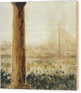 The Winner Statue And Ada Bridge Belgrade 23x54 Cm 2024 Wood Print