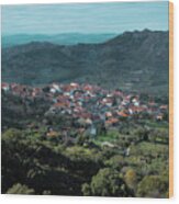 View From The Castle Of Monsanto Wood Print