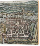 View Of Szczecin, 1588 Wood Print