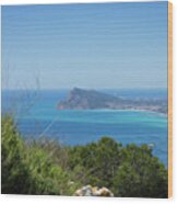 View Of The Coast And The Mediterranean Sea In Benidorm Wood Print