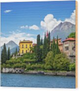 Villa Cipressi On Lake Como Wood Print