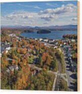 Village Of Island Pond, Vermont - October 2017 Wood Print