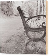 Vintage Bench 1 Wood Print