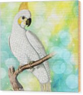 Vintage Cockatoo Parrot Lover Wood Print