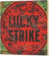 Vintage Lucky Strike Tin Wood Print