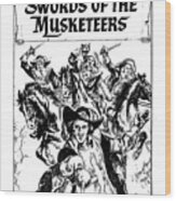 Vintage musketeer comic  Wood Print