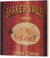 Vintage Shaker Valley Corn Meal Tin Wood Print