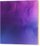 Violet Purple And Navy Blue Defocused Blurred Motion Gradient Abstract Background Texture, Widescreen Wood Print