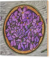 Violets Wood Print