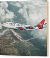 Virgin Atlantic 747 Wood Print