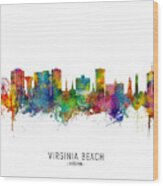 Virginia Beach Virginia Skyline #04 Wood Print