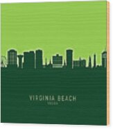 Virginia Beach Virginia Skyline #21 Wood Print