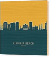 Virginia Beach Virginia Skyline #24 Wood Print