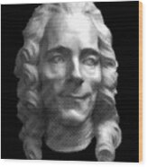Voltaire Portrait Wood Print