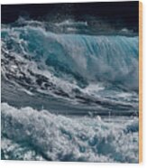 Waimanalo Wave Of Blue Beauty Wood Print