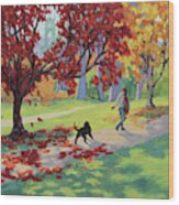 Walk In The Park Wood Print