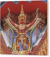 Wat Hua Lamphong Phra Ubosot Roof Garuda Dthb1065 Wood Print
