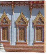 Wat Hua Sapan Phra Ubosot Windows Dthnr0411 Wood Print