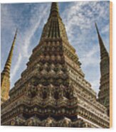 Like A Prayer - Wat Pho. Bangkok, Thailand Wood Print