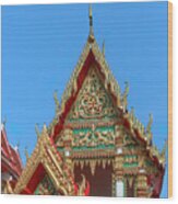 Wat Sing Thong Phra Wihan Gable And Wall Gate Dthnb0019 Wood Print