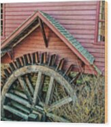 Water Wheel Wood Print