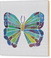 Watercolor Butterfly Wood Print