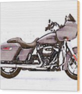 Watercolor Harley-davidson Road Glide Motorcycle - Oryginal Artwork By Vart. Wood Print