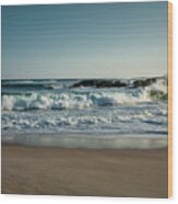 Waves At Lights Beach, Denmark, Western Australia Wood Print
