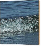 Waves On A Beach In Limassol Cyprus Aug 2012 Wood Print