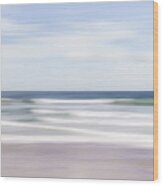Waves Rush - Del Mar Wood Print