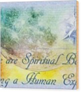 We Are Spiritual Beings Wood Print